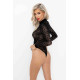 Боді під леопард Noir Handmade F287 Leopard flock bodysuit with long sleeves, XXL, довгий рукав
