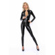 Комбінезон з мокрим ефектом Noir Handmade F293 Powerwetlook catsuit with front zipper, L