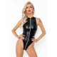 Боді з мокрим ефектом Noir Handmade F294 Powerwetlook bodysuit with front zipper, S
