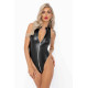 Боді з мокрим ефектом Noir Handmade F294 Powerwetlook bodysuit with front zipper, M