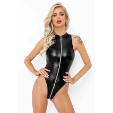 Боді з мокрим ефектом Noir Handmade F294 Powerwetlook bodysuit with front zipper, XL