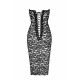Сукня Noir Handmade F301 Catalyst, L, black, міді, мереживо, відкриті плечі, шнурівка на спині