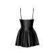 Сукня Noir Handmade F308 Dreamer, S, міні, під латекс, відкриті плечі, спідниця кльош, блискавка спереду