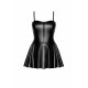 Сукня Noir Handmade F308 Dreamer, L, міні, під латекс, відкриті плечі, спідниця кльош, блискавка спереду
