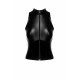 Топ Noir Handmade F324 Glam, 3XL, black, халтер, на блискавці, вінілові вставки, комір-стійка