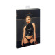 Топ Noir Handmade F324 Glam, 3XL, black, халтер, на блискавці, вінілові вставки, комір-стійка