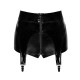 Шортики Noir Handmade F325 Glam, XL, black, вініл, висока талія, кріплення для панчіх, з доступом