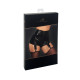 Шортики Noir Handmade F325 Glam, XL, black, вініл, висока талія, кріплення для панчіх, з доступом