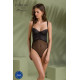 Боді Passion KERRIA BODY black, L/XL, з високими вирізами та верхом балконет