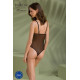 Боді Passion KERRIA BODY black, L/XL, з високими вирізами та верхом балконет