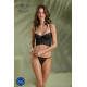 Комплект Passion KERRIA SET black, XXL/XXXL сітка+мереживо, бюстьє та стрінги