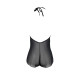 Боді Passion LEAFA BODY black, L/XL, на зав'язках, м'яка чашка, низ у вигляді шортиків