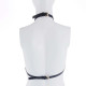 Портупея на грудь LOCKINK SEVANDA Queen Chest Harness with Removable Bra, чорна, зі знімними пестис