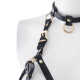 Портупея на грудь LOCKINK SEVANDA Queen Chest Harness with Removable Bra, чорна, зі знімними пестис