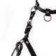 Портупея на грудь LOCKINK SEVANDA Queen Chest Harness with Removable Bra, чорна, зі знімними пестис