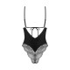 Тедді Obsessive Lobellis teddy, XL/2XL, чорне, ліф з м’якою чашкою, відкрита спина, низ-стрінги
