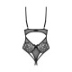 Тедді з доступом Obsessive Blomentis crotchless teddy, XS/S, прозоре, відкрита спина, низ-стрінги