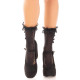 Шкарпетки ажурні Leg Avenue Mini Bow Lace Anklet, чорні, з рюшами, декор — бантики