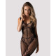 Бодістокінг Obsessive Bodystocking F241, S/M/L, сітка по всьому тілу, відкриті руки, відкрита спина