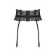 Пояс для панчіх Obsessive Nutris garter belt, M/L, мереживний, з довгими пажами