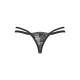 Трусики-стрінги Obsessive Nutris thong, M/L, мереживні, дуже м’які, з подвійними боковинками