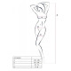 Бодістокінг Passion ECO BS003, чорний, One Size, відкрита промежина, імітація корсета та панчіх