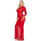 Сукня з довгим рукавом Leg Avenue Lace and Net Bodycon Gown One Size, Red