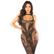 Сукня з відкритою спиною Leg Avenue Rhinestone Lace and Net Bodycon Dress One Size, Black