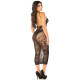Сукня з відкритою спиною Leg Avenue Rhinestone Lace and Net Bodycon Dress One Size, Black
