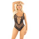 Боді зі стразами Leg Avenue Rhinestone Net and Lace Bodysuit One Size, Black