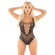 Боді зі стразами Leg Avenue Rhinestone Net and Lace Bodysuit One Size, Black