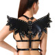 Жіноча портупея Art of Sex - Wings чорна L-2XL, екошкіра