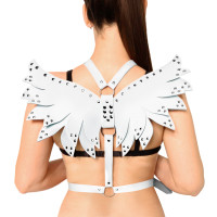 Жіноча портупея Art of Sex - Wings біла, екошкіра