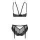 Комплект Obsessive Allastia 2-pcs set black S/M, регульовані бретелі, багаторівнева застібка