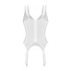 Корсет Obsessive Arrowel White corset S/M, з підв’язками для панчіх