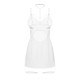 Бебі-дол Obsessive Arrowel White chemise L/XL, з декоративним чокером та гартерами