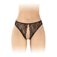 Трусики з відкритим доступом Fashion Secret Victoria Black, мереживо