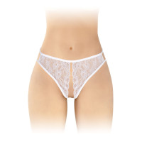 Трусики з відкритим доступом Fashion Secret Victoria White, мереживо