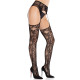 Колготки Leg Avenue Net Stockings with Attached Garter Belt One Size Black