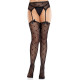 Колготки-панчохи Leg Avenue Heart Garterbelt Stockings One Size Black