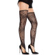 Панчохи Leg Avenue Floral Net Toe Loop Footless Thigh Highs One Size