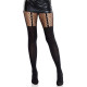 Колготки Leg Avenue Garter Illusion Tights with Net Detail One Size Black