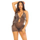 Сукня Leg Avenue Lurex Rhinestone Keyhole Halter Dress One Size Black/Silver