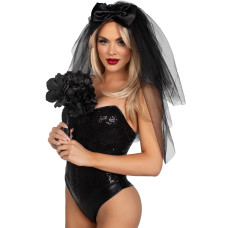 Фата нареченої Leg Avenue Tiered bridal veil O/S Black