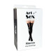 Лаковані панчохи зі шнурівкою Art of Sex - Mistress, чорні, розмір S