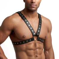 Чоловіча портупея Art of Sex - Spartacus, натуральна шкіра, колір чорний