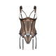 Корсет Obsessive Soranna cupless corset & crotchless thong S/M
