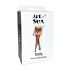 Комплект пояс та панчохи Art of Sex - Deily, колір чорний, розмір XL