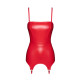 Корсет із підв'язками для панчіх Noir Handmade F368 Bombshell Fierce Corset-belt Red XS