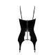 Корсет із підв'язками для панчіх Noir Handmade F381 Dominae Venom PVC corset-belt